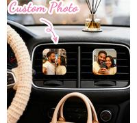 Decorazione auto personalizzata con foto, decorazione personalizzata per bocchette d'aria in acrilico, design personalizzato con immagine, molletta per bocchette d'aria, portafoto per auto, regalo per