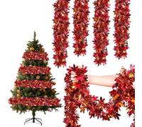Decorazione autunnale ghirlanda autunnale con foglie d'acero, decorazione autunnale con catena luminosa a LED, ghirlanda autunnale con illuminazione, 10 m, 100 LED, in plastica, con foglie d'acero