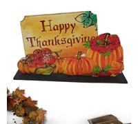 Decorazione autunnale per interni, in legno, a forma di zucca | Decorazione per Halloween, autunno, per casa, appartamento, camera da letto, cucina, bar, ingresso, davanzale