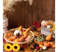 Decorazione Autunnale Set 96pz per Centrotavola Ringraziamento e Corona