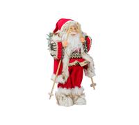 BABBO NATALE CM.40 ROSSO CON PELLICCIA
