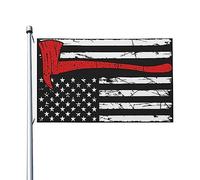 Decorazione Bandiera Da Cortile 90X150Cm Firefighter With Usa Flag Bandieraes Dell'Individualità All'Aperto Bandierine Per Barca, Feste, La Fattoria All'Aperto