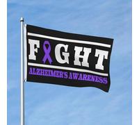 Decorazione Bandiera Da Cortile Fight Alzheimer'S Awareness Bandiera Pirati Outdoor Bandiera Da Giardino Per Cortile, Giardino, Barca, 3X5 Ft