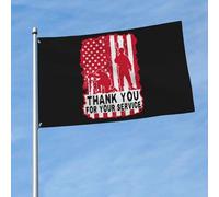 Decorazione Bandiera Da Cortile Memorial Day Thank You For Your Service Striscione Da Giardino All'Aperto Bandiera Pirati Per Decorazione Domestica, Feste, Camion, 3X5 Ft