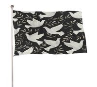 Decorazione Bandiera Da Giardino White Dove Bandiera Stampata Outdoor Striscione Da Giardino Per Barca, La Fattoria All'Aperto, Cortile, 3X5 Ft