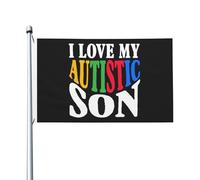 Decorazione Bandiera Personalizzata 90X150Cm I Love Autistic Son Bandieras Pirati Piccola Bandieraes Dell'Individualità Per La Fattoria All'Aperto, Decorazione Domestica, Barca