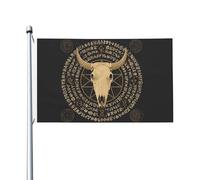 Decorazione Bandieraes Dell'Individualità 90X150Cm Baphomet Horned Goat Head Ancient Symbol Bandieras Da Giardino Resistente Ai Raggi Uv Bandiera Da Cortile Per Feste, Camion