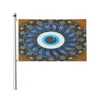 Decorazione Bandieraes Dell'Individualità 90X150Cm Bohemian Greek Evil Eye Matiasma Turkish Mandala Bandiera Personalizzata Piccola Bandierine Per Giardino, Cortile, La Fattoria All'Aperto