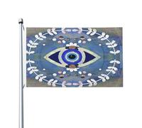 Decorazione Bandieras Pirati 90X150Cm Ancient Greek Matiasma Evil Eye Turkish Mandala Bandieras Da Giardino Colore Vivido Bandierine Per Feste, Camion, Barca