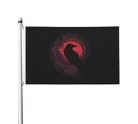 Decorazione Bandieras Pirati 90X150Cm Viking Norse Mythology Pagan Odin Bandierine Resistente Ai Raggi Uv Bandieras Da Giardino Per Giardino, La Fattoria All'Aperto, Camion