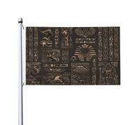 Decorazione Bandierine 90X150Cm Ancient Egyptian Ankh Eye Of Hieroglyphs Bandieras Pirati Piccola Bandieras Da Giardino Per Giardino, Cortile, La Fattoria All'Aperto