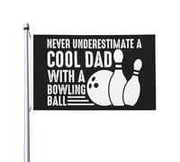 Decorazione Bandierine 90X150Cm Never Underestimate A Cool Dad With A Bowling Ball Bandieras Pirati Piccola Bandiera Personalizzata Per Feste, Decorazione Domestica, Camion