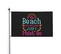 Decorazione Bandierine 90X150Cm The Beach Is Callingandl Must Go Bandieras Da Giardino Colore Vivido Bandieras Pirati Per Giardino, Cortile, Feste