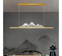 Decorazione boutique lampadario lineare bianco per sala da pranzo Dimmtura a led soffitto a sospensione in oro chiaro striscia sospesa minimalismo minimo nero ciondolo lungo per la vita da ufficio per