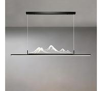 Decorazione boutique lampadario lineare bianco per sala da pranzo Dimmtura a led soffitto a sospensione in oro chiaro striscia sospesa minimalismo minimo nero ciondolo lungo per la vita da ufficio per