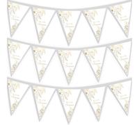 Decorazione Bunting Per Cerimonia Di Nozze Personalizzata Mr & Mr In Tessuto 3m