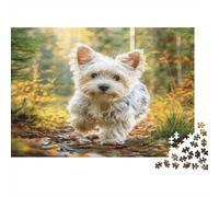 Decorazione cane foresta soffice Puzzle cane 1000 pezzi per adulti Carta spessa Gioco educativo Cane foresta Arte parete casa 70x50cm/1000pcs