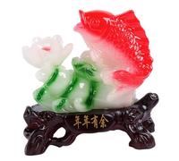 Decorazione carpa Regali strani Ricchezza Successo Statua Ornamenti Decorazione auto Statua cinese Feng Shui Abominevole pupazzo di neve Albero Topper Pesce Scultura Decorazioni for la casa Cina Resin