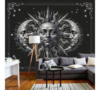 Decorazione Carta da Parati 3D Murale di Sfondo Per Simmetria Sole Luna Corpi Celesti Arte 3D Murales Carta da Parati Fotomurali Poster Murale Soggiorno Camera Letto-400Lx280A cm