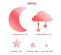 Decorazione casa acrilico con forme uniche di luna e stella in più colori