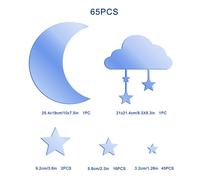 Decorazione casa acrilico con forme uniche di luna e stella in più colori