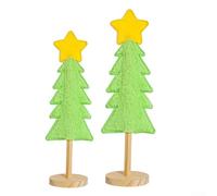 Decorazione centrotavola in peluche per albero di Natale, per le vacanze, crea un'atmosfera calda stagionale (verde, 32 cm)