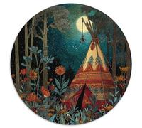 Decorazione cerimoniale dei nativi americani Tepee nella foresta 1000pcs (67.5x67.5cm) Puzzle Adatto Per Adulti E Folla Dai 14 Anni in Su