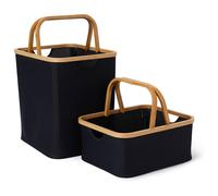 Decorazione Cestino Bambù Culla Portatile 2er Set di Deposito Scatola Cesto con