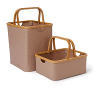 Decorazione Cestino Bambù Culla Portatile 2er Set Stoccaggio Scatola Cesto con