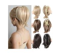Decorazione Chignon for capelli lisci e spettinati, coda di cavallo sintetica, clip for artiglio corta, extension for for donne Estensione(Natural Blonde)