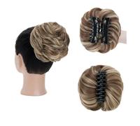 Decorazione Chignon spettinato con fermaglio for artigli, chignon ondulato e riccio, extension for capelli sintetici, spettinati raccolti Estensione(Light Brown mix Natural Blonde)
