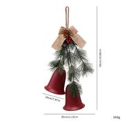 Decorazione Ciondolo Campanella Natalizia con Lino Metallo Plastica per Porta Pa
