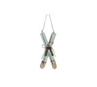 Decorazione Ciondolo DKD Home Decor Natale Verde Legno Naturale (17 x 7,5 x 2,5 cm)