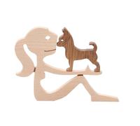 Decorazione commemorativa per la casa del cane, statua commemorativa del cane in legno, statuette di animali statuette commemorative per animali domestici, ricordi in legno per la perdita degli