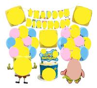 Decorazione Compleanno, 25 Pezzi Kit di Palloncini da Torta Deco per Ragazza e Ragazzo, Cartone Animato, Tema Party Palloncino Festa Cartoon Compleanno Decorations Set Festa a Tema per Bambini