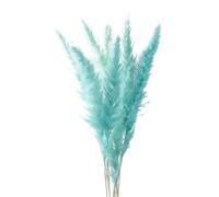 Decorazione con erba della pampa essiccata, Bouquet di erba della pampa, fiori secchi naturali, confezione da 30 pezzi, multicolore, decorazione for la casa da sposa(A Blue)