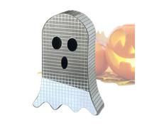 Decorazione con fantasma da discoteca di Halloween, vassoio a più livelli per oggetti di scena, decorazione spettrale per scrivania, libreria, soggiorno, tavolo, centrotavola, camera da, festa