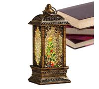 Decorazione Con Globo Di Neve Per Il Natale | Centrotavola Esagonale A Forma Di Cono - Decorazione Natalizia Globo Di Neve Luminoso | per Amici Adolescenti Adulti Uomini Donne Sotto l'Albero Soggiorno