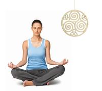 Decorazione con nodo triscele - 11 arte celtica a spirale in legno, ornamento da parete con simbolo a tripla elica, decorazione irlandese con rune irlandesi, decorazione irlandese con simbolo celtico