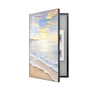 Decorazione Coperchio Quadro Elettrico - Telaio In Alluminio, Nascosto Pannello Interruttore Automatico Pittura Decorativa, Gabinetto Di Copertura Scatola Dei Fusibili Interna(Black frame,50x100cm)