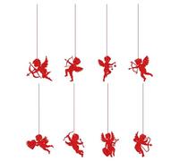 Decorazione da appendere a forma di Cupido, 8 pezzi, design con placca di San Valentino, colori vivaci, per creare atmosfera, decorazione per la casa, anniversario, 8 pezzi
