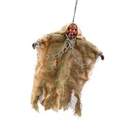 Decorazione da appendere a forma di scheletro strega con occhi a LED incandescente Decorazione da soffitto spettrale di Halloween per porta all'aperto e al coperto forniture per feste di Halloween