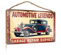 Decorazione da appendere alla porta, con leggende automobilistiche, garage, servizio di riparazione, cartelli per la decorazione della casa, segni sarcastici (20 x 30 cm)
