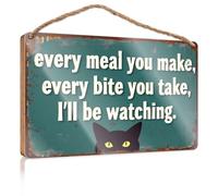 Decorazione da appendere alla porta con scritta "Every Meal You Make, Every Bite You Take, I'll Be Watching", cartelli sarcastici per la decorazione della casa (15 x 28 cm)