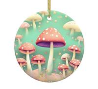 Decorazione da appendere all'albero di Natale in ceramica a forma di fungo da sogno, decorazione da appendere per la casa