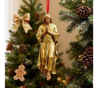 Decorazione da appendere all'auto raffigurante Gesù in stile retrò 2D, croce da appendere allo specchietto dell'auto, regalo di fede for cristiani, accessori religiosi natalizi for la casa.(G)