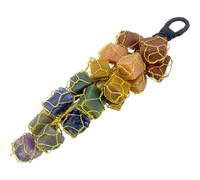 Decorazione da appendere con 7 pietre chakra, cristalli per meditazione, equilibrio energetico e benessere spirituale, ornamento fatto a mano per casa e ufficio con sette chakra, 1 pezzo, -B0DQYBQC1T