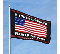 Decorazione da bar con scritta in inglese "If You'Re Offended I'Ll Help You Pack", fantastica decorazione per camera da letto e porta, 30 x 45 cm