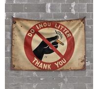 Decorazione da bar per esterni, con scritta "Do Not Litter. Thank You". Arazzo divertente per bar con parole (75 x 100 cm)