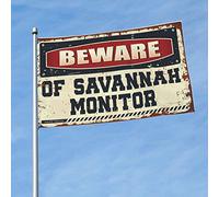 Decorazione da bar per la casa Beware Of Savannah bandiera monitor bandiera giardino divertente decorazione della stanza (152 x 244 cm)